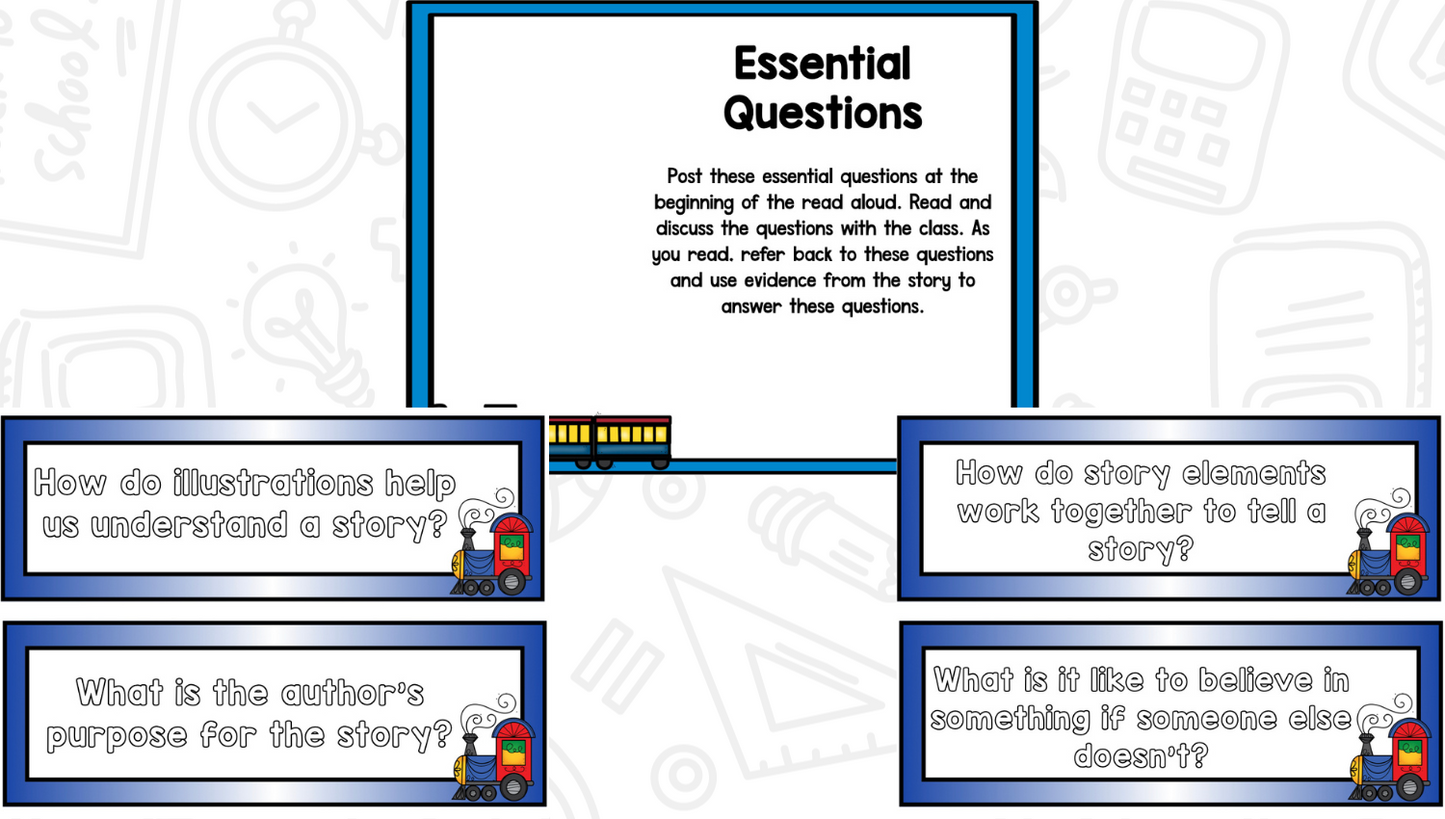 Polar Express Bundle - Comprehension Lessons, Activities, PLUS Center Activities Kindergarten