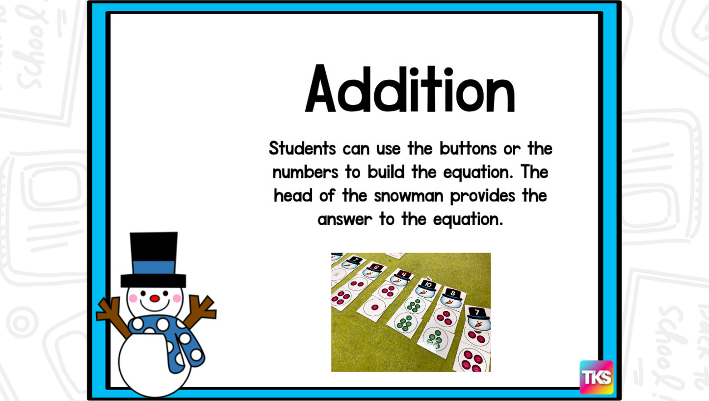 Snowman Math Stack - Add & Subtract