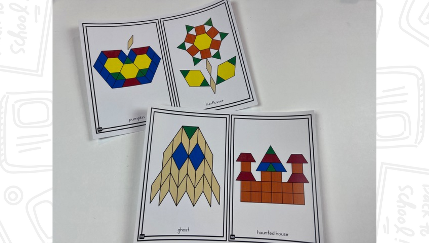 Build It Up! October Pattern Block and Counting Cube Mats