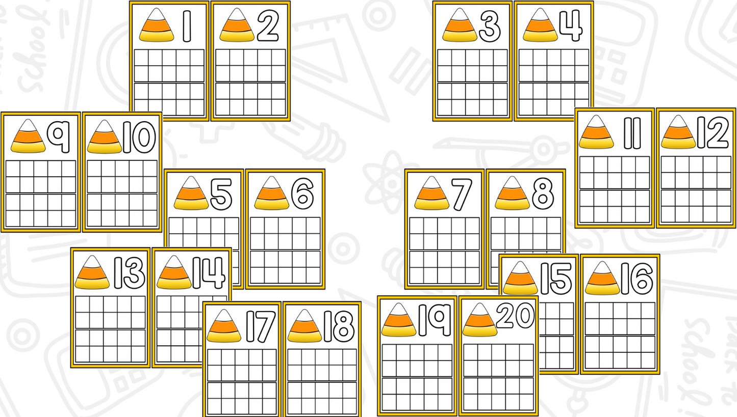 Fall Ten Frame Cards