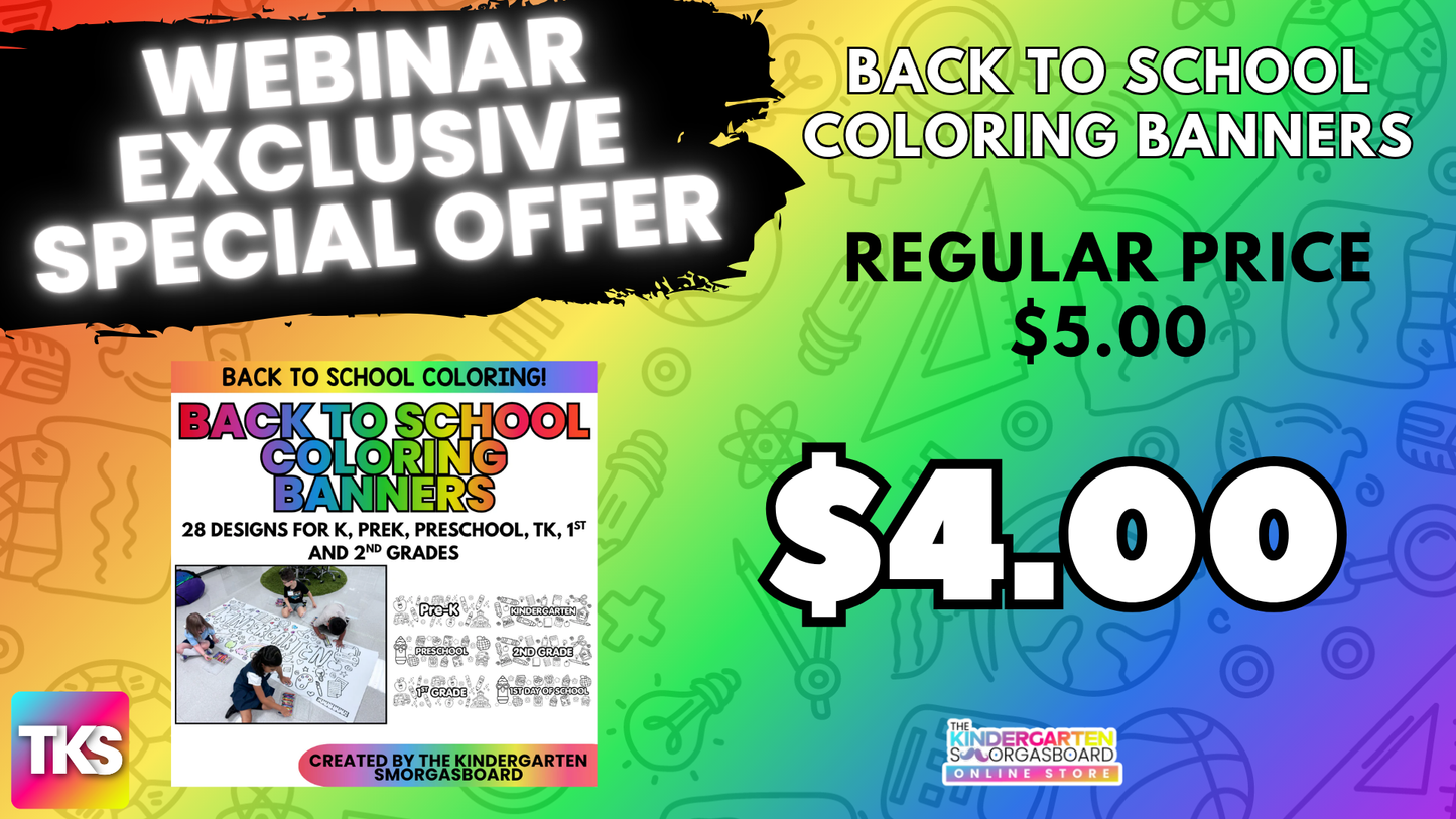 Webinar Exclusive: Back To School Coloring Banners