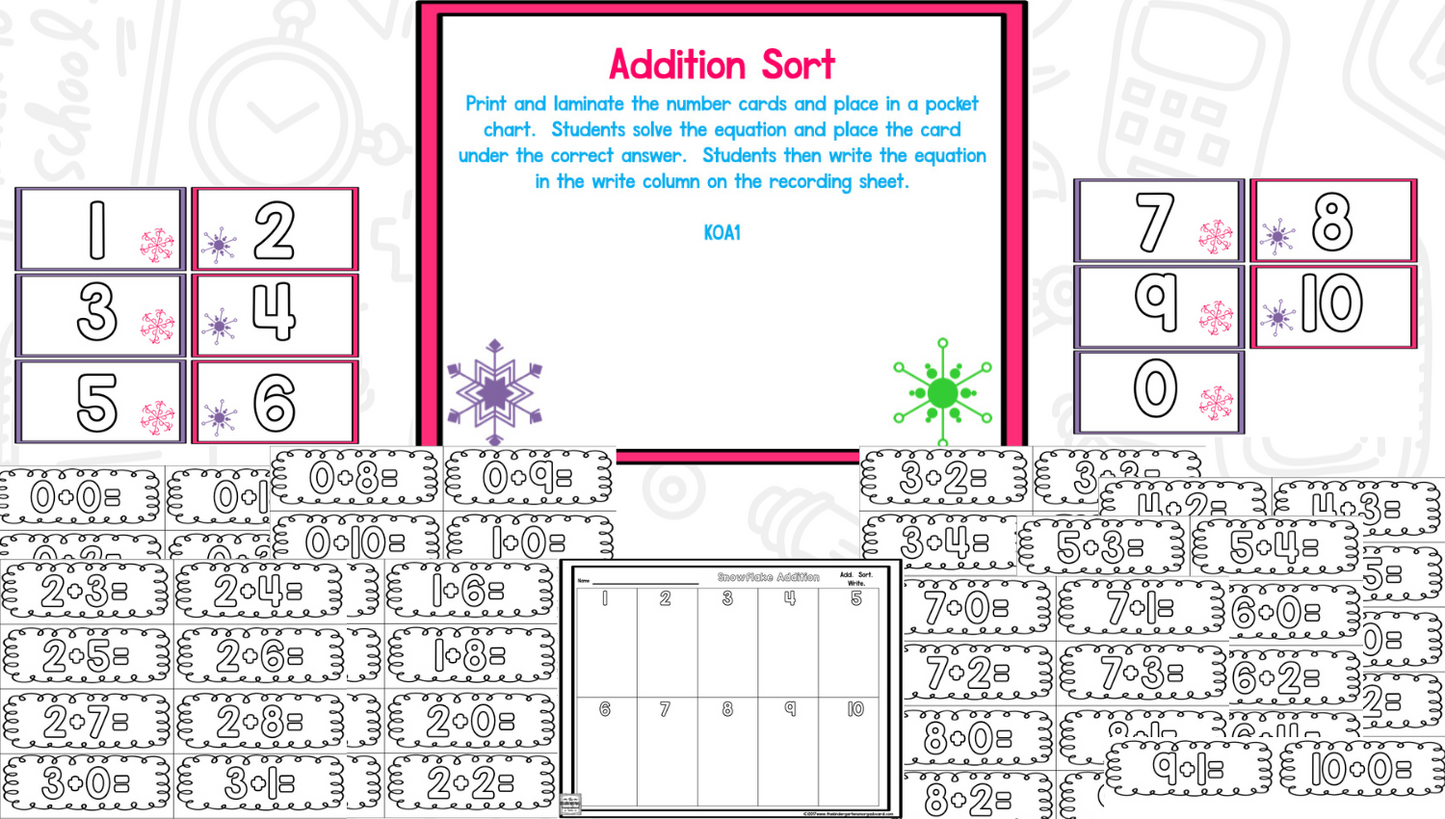 Snow! A Winter Math and Literacy Unit