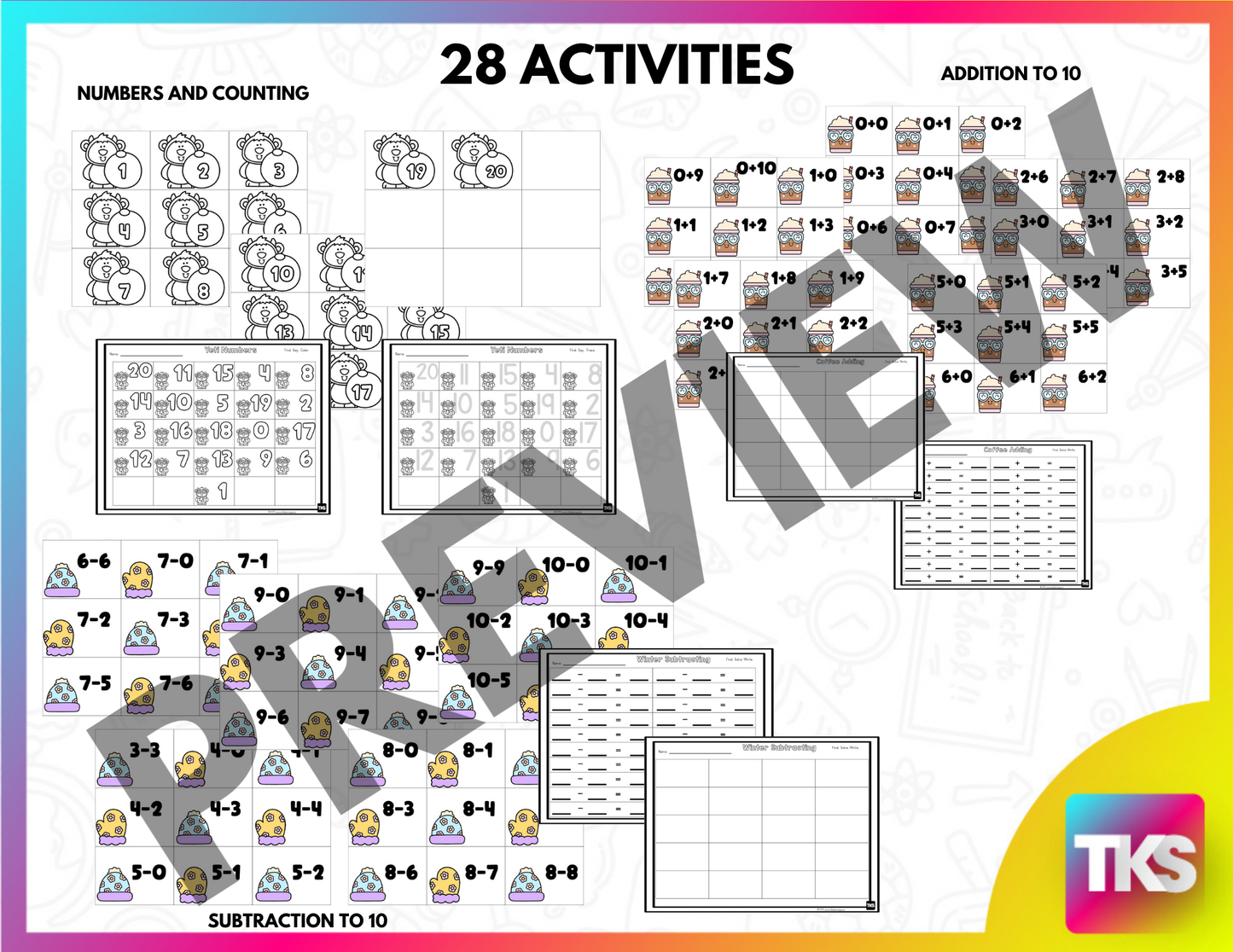 Kindergarten Sensory Bin Activities: January, Winter And New Year's