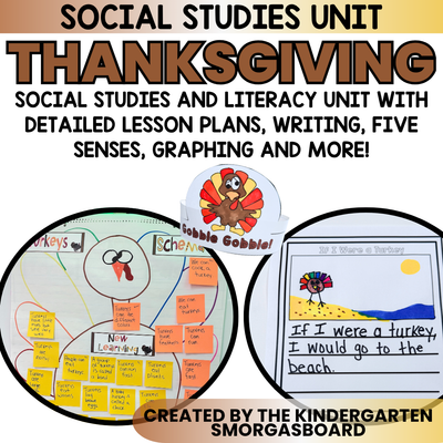 Thanksgiving Activities for Kindergarten & 1st Grade | Social Studies Unit