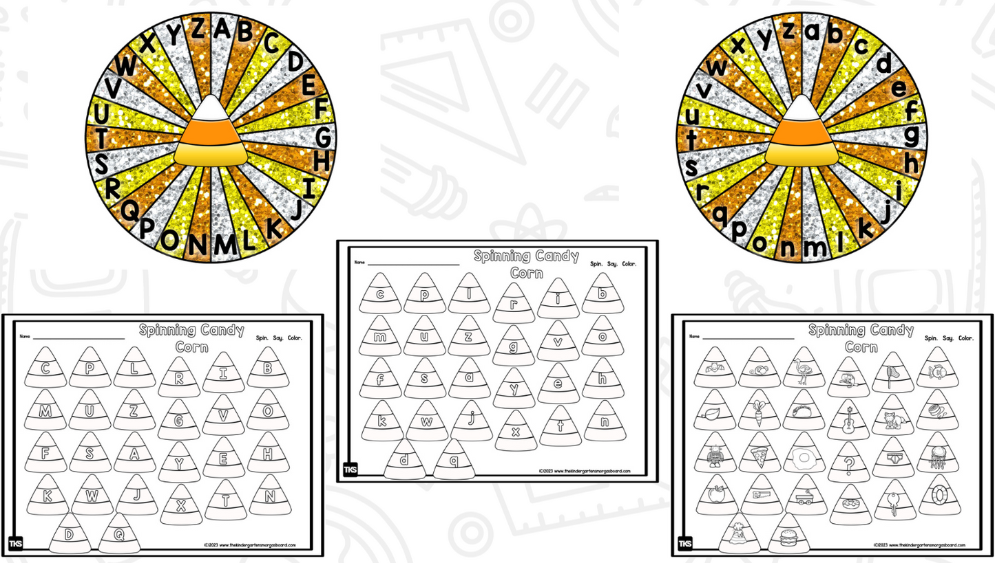 Candy Corn Letters and Sounds