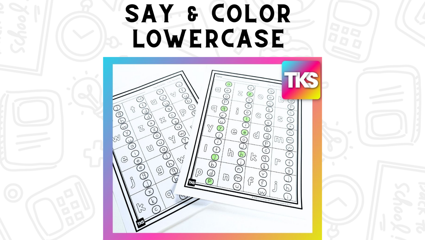 See It! Say It! Spell It! Letters & Beginning Sounds Worksheets