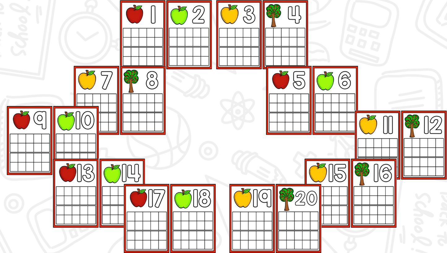 Fall Ten Frame Cards