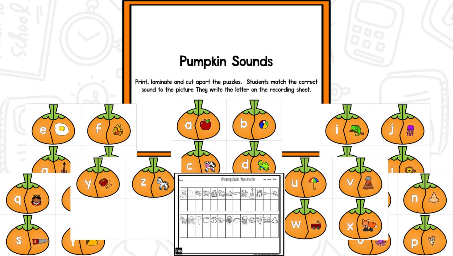 Pumpkin Math And Literacy Centers: Fall Activities