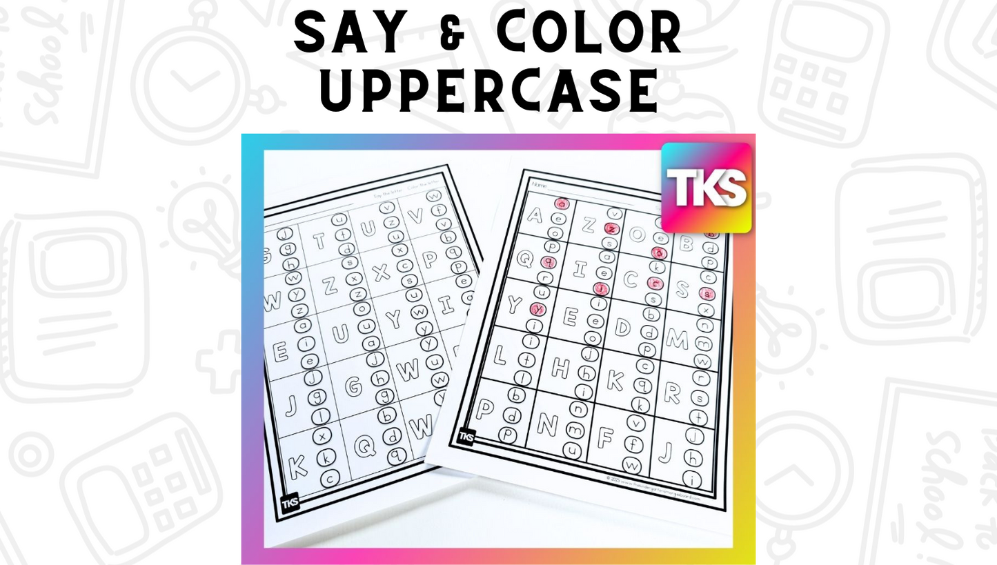 See It! Say It! Spell It! Letters & Beginning Sounds Worksheets