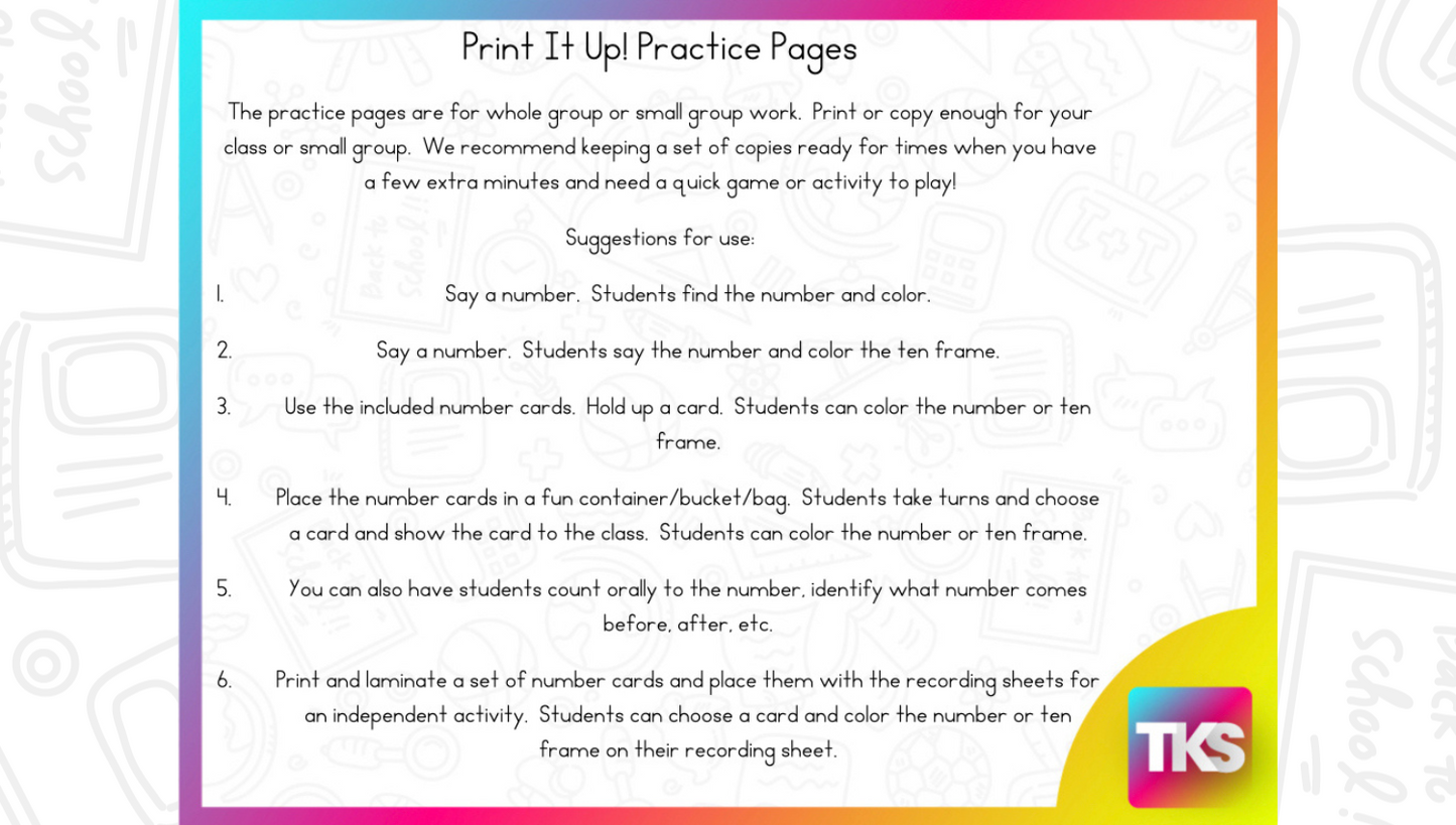 Print It Up! August/Back To School