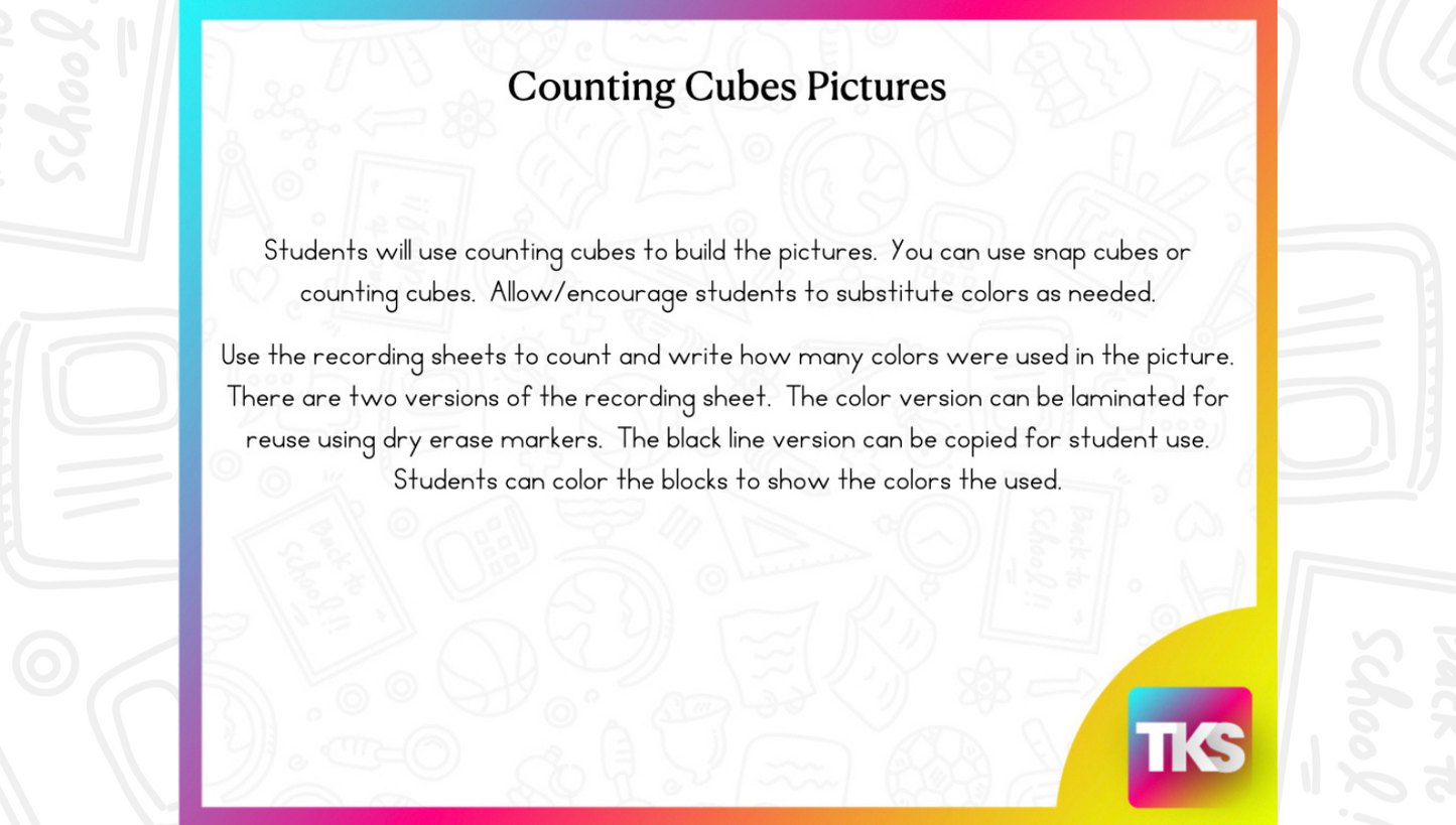 Build It Up! January Pattern Block and Counting Cube Mats