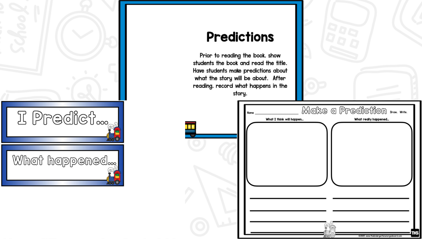 Polar Express Bundle - Comprehension Lessons, Activities, PLUS Center Activities Kindergarten