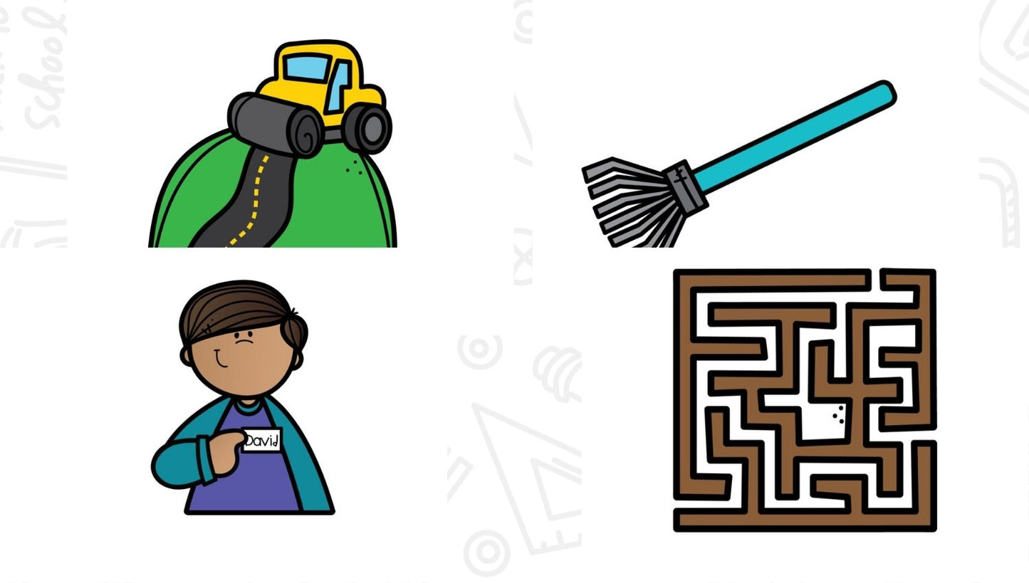 Large CVC-E Word Picture Cards