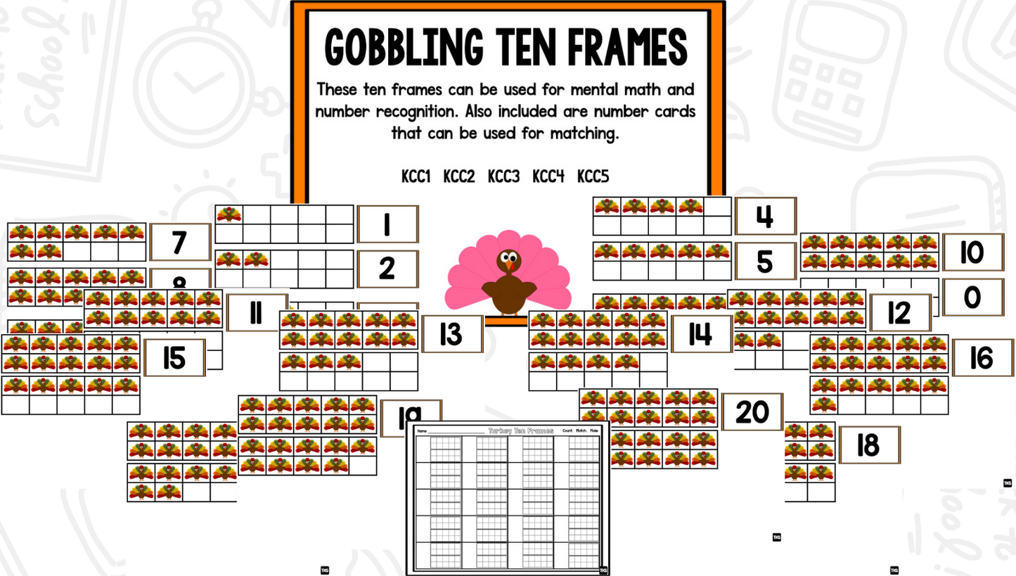 Thanksgiving Math and Literacy Centers