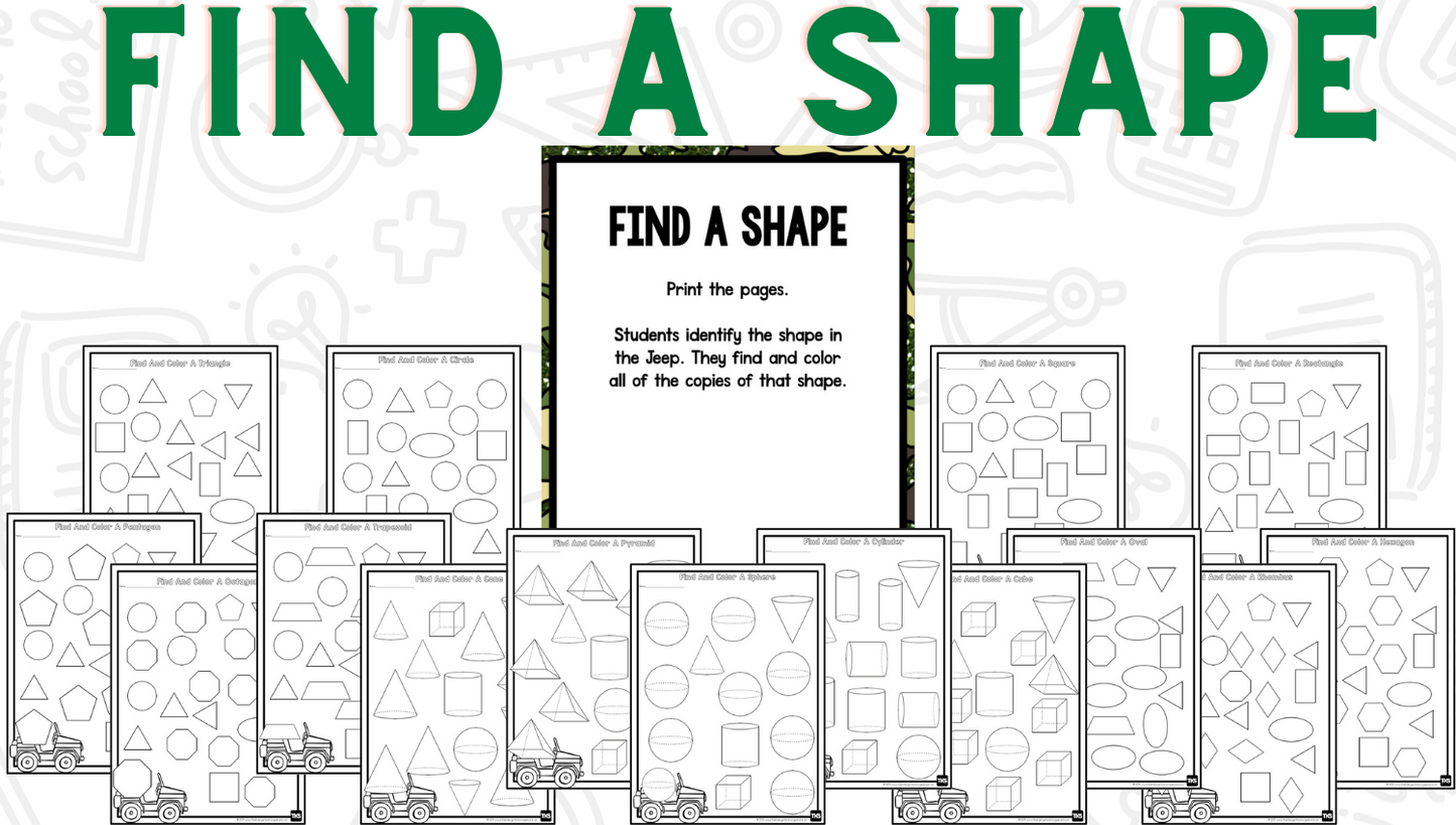 Shapes Bootcamp: A 2D and 3D Shapes Unit (Army Theme)