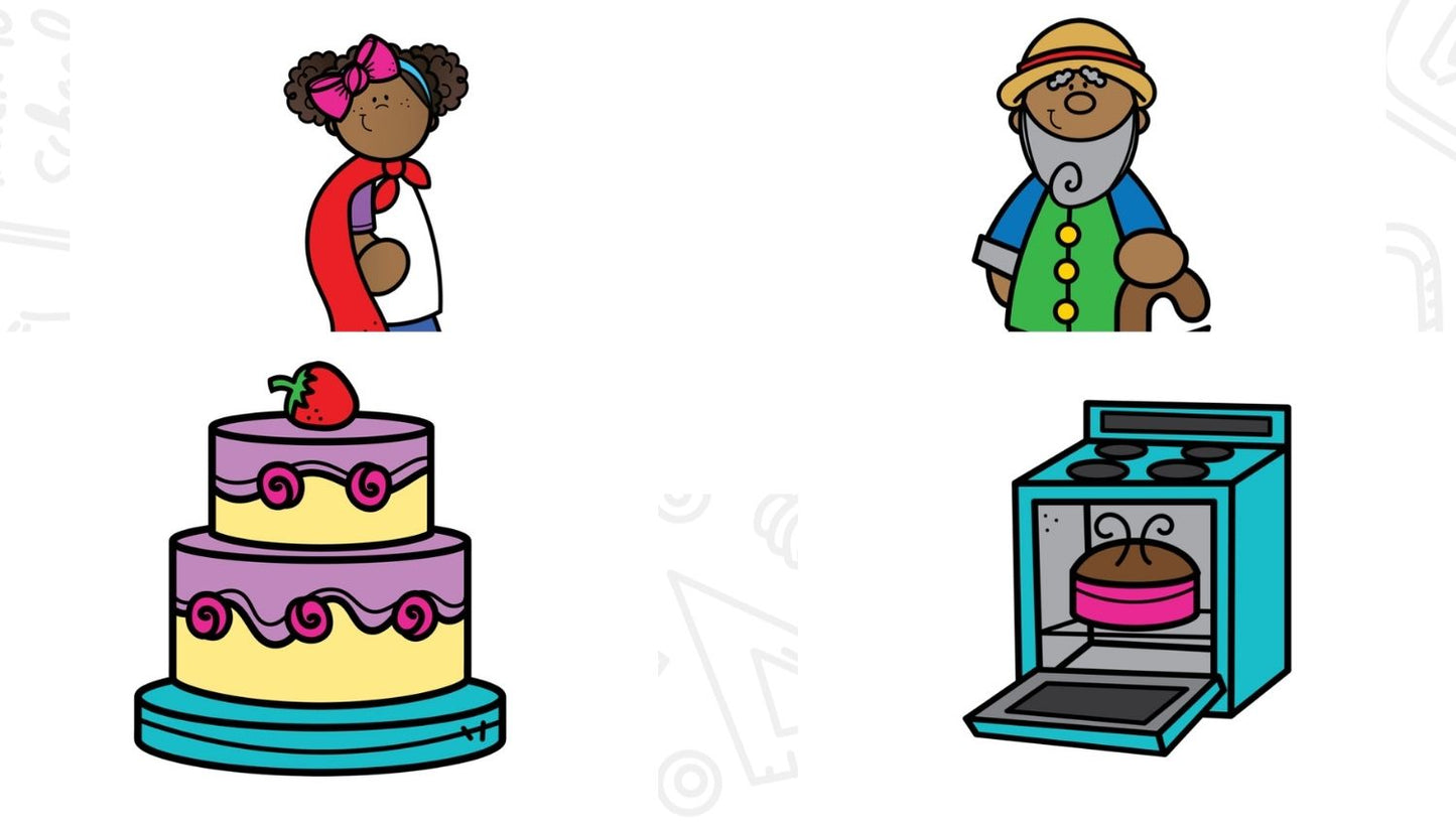 Large CVC-E Word Picture Cards