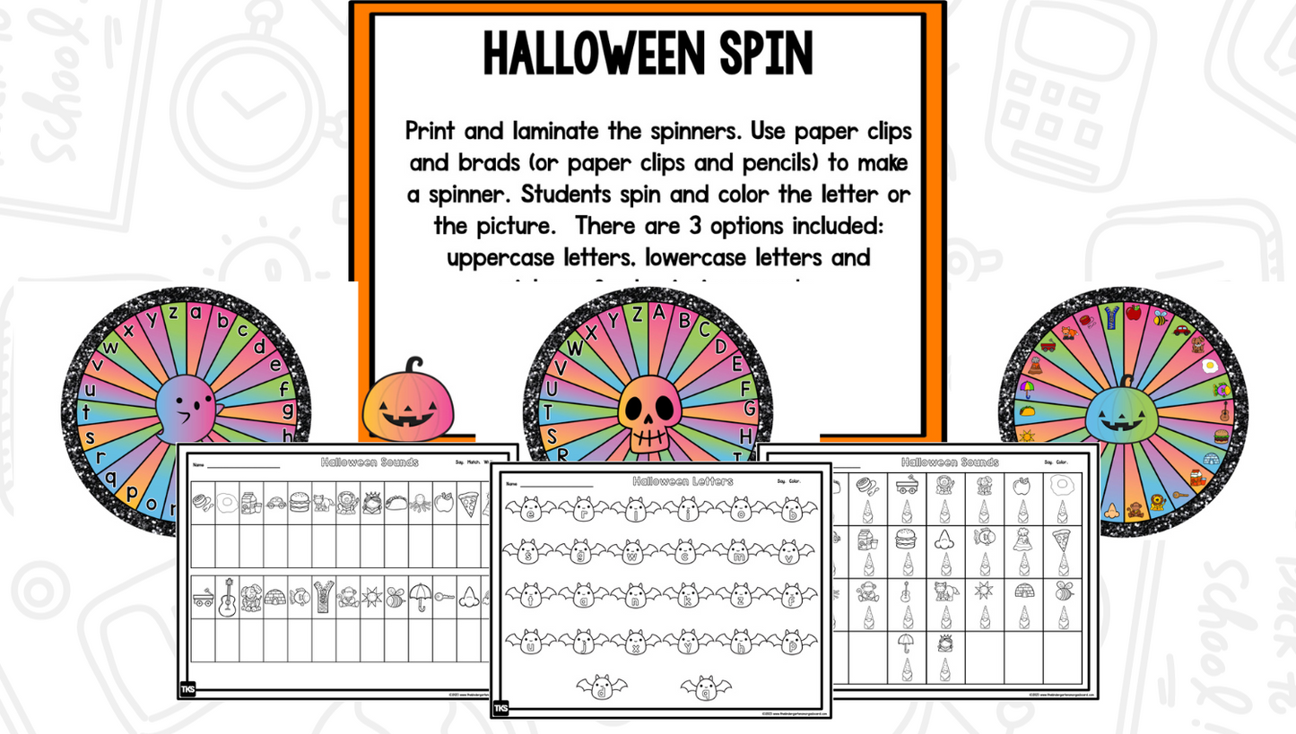 October Centers for Kindergarten | 13 Halloween Math & Literacy Games