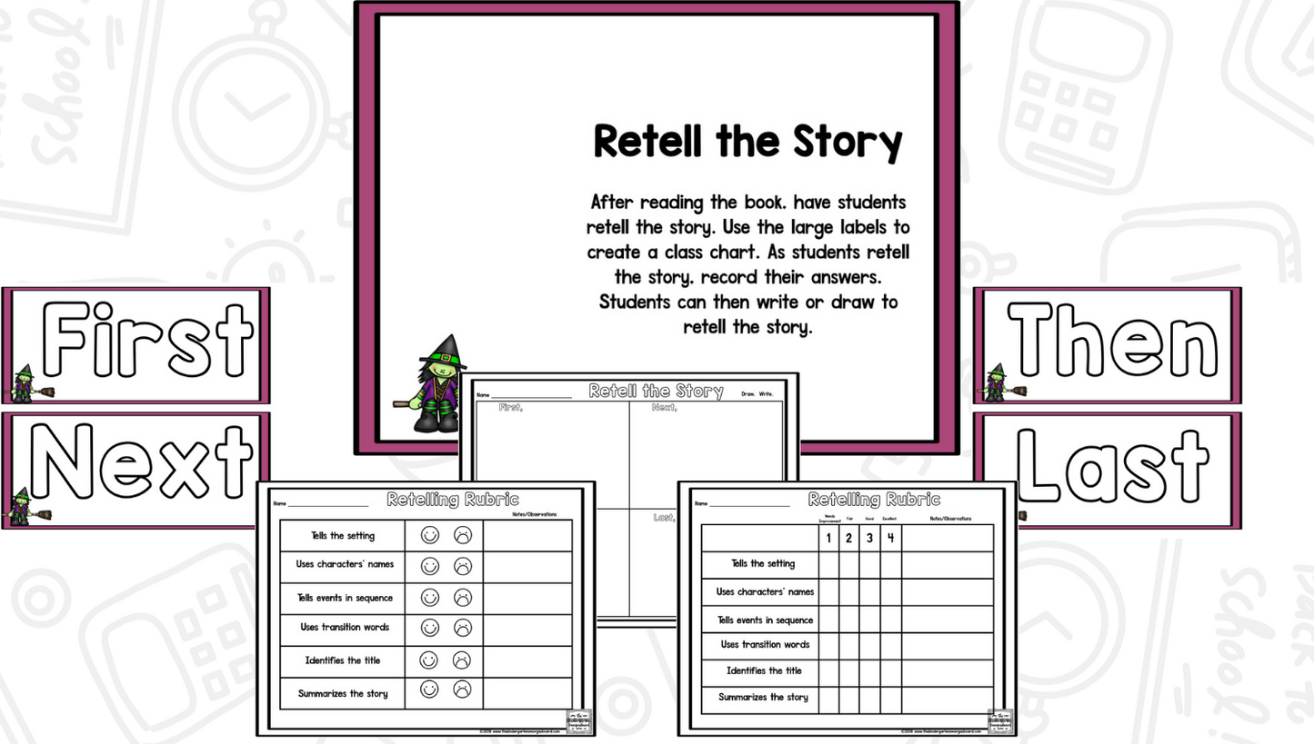 Room On The Broom Unit--Sequencing, Writing, And Activities