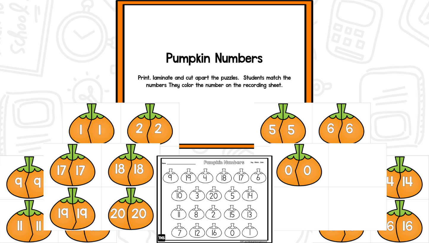 Pumpkin Math And Literacy Centers: Fall Activities