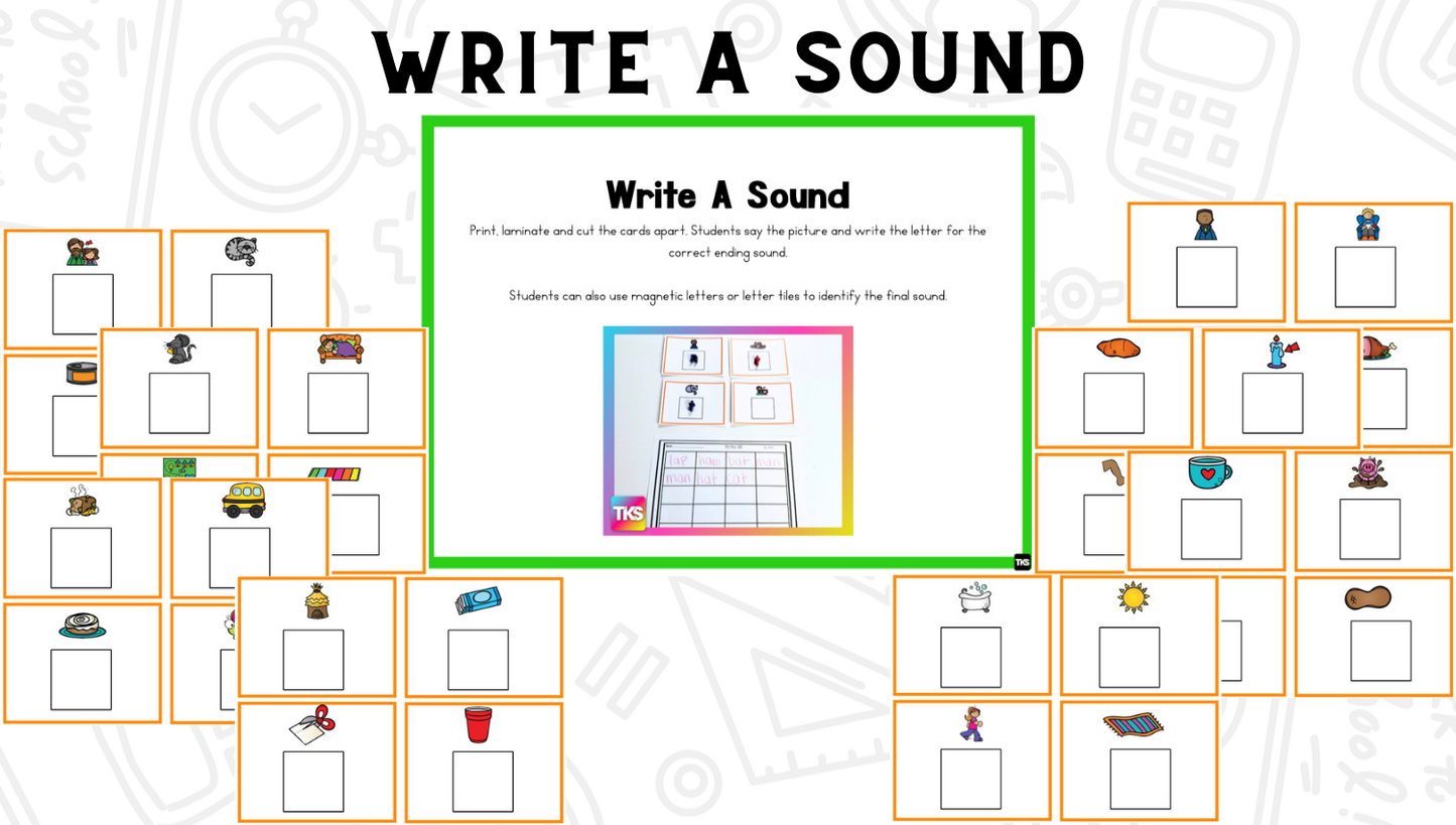See It! Say it! Spell It! Ending Sounds Phonics