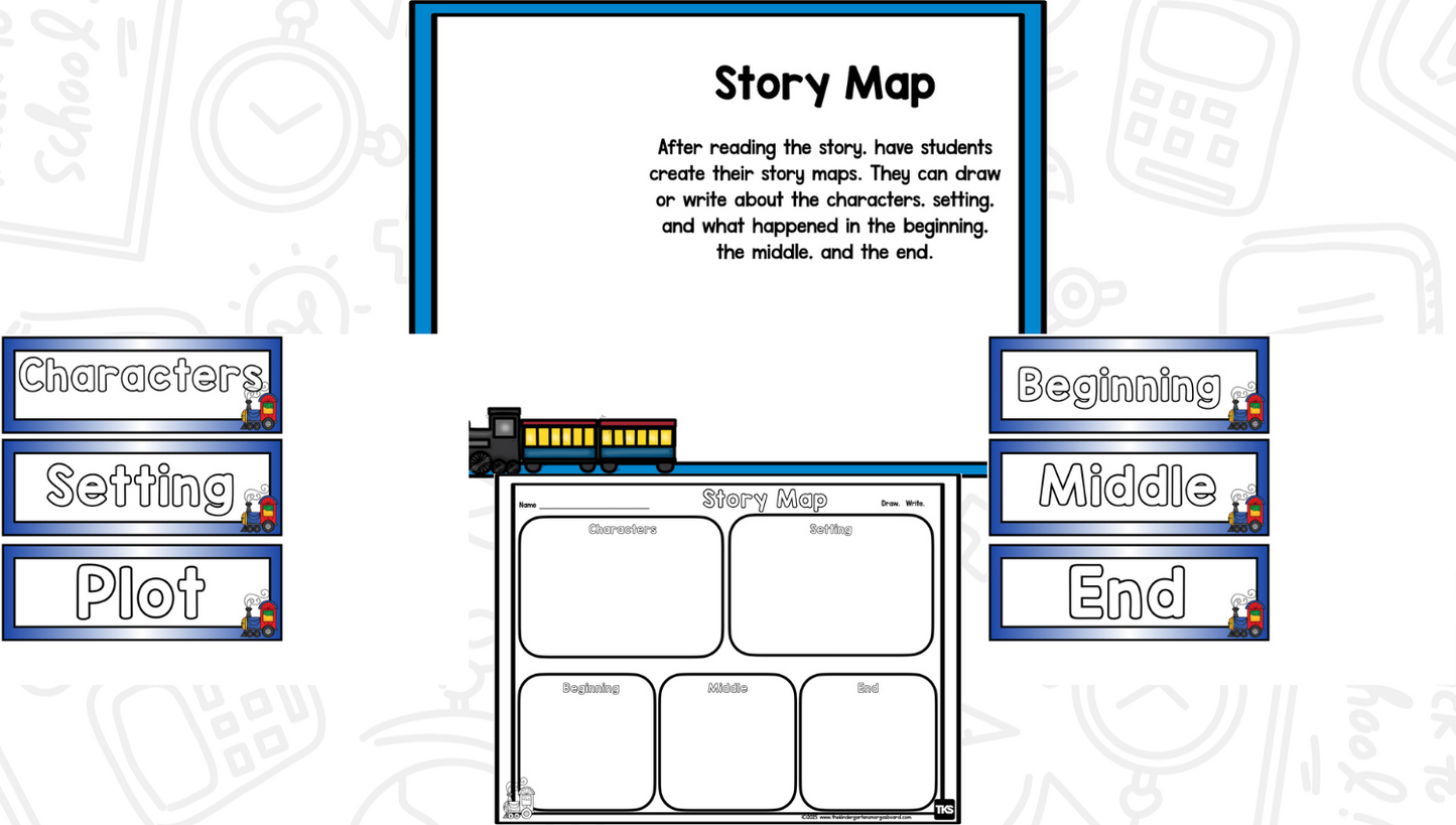 Polar Express Bundle - Comprehension Lessons, Activities, PLUS Center Activities Kindergarten