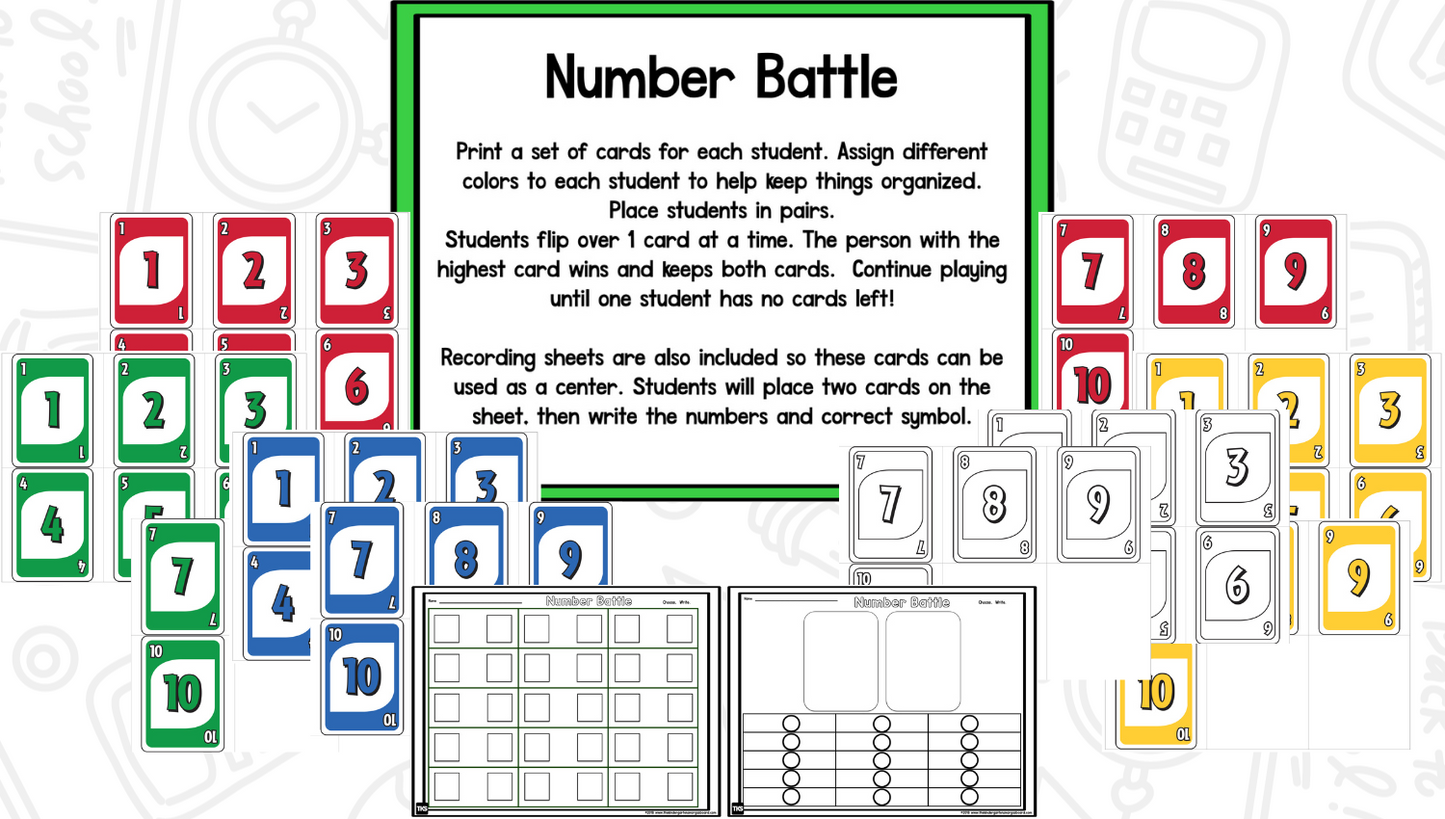 Comparing Numbers Worksheets And Activities (Greater Than/Less Than)