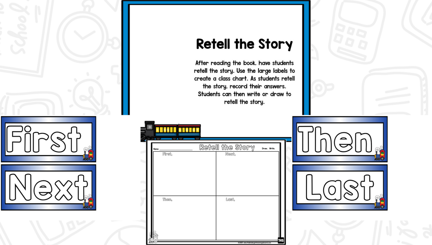 Polar Express Bundle - Comprehension Lessons, Activities, PLUS Center Activities Kindergarten