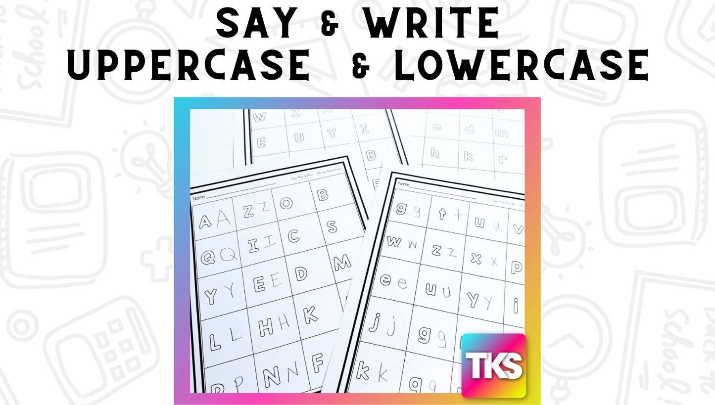 See It! Say It! Spell It! Letters & Beginning Sounds Worksheets