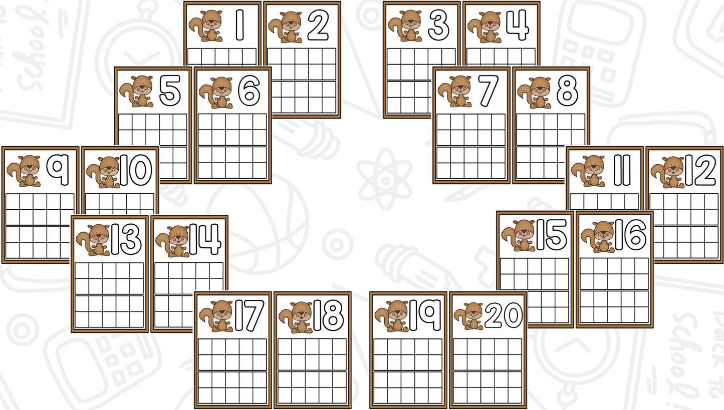 Fall Ten Frame Cards
