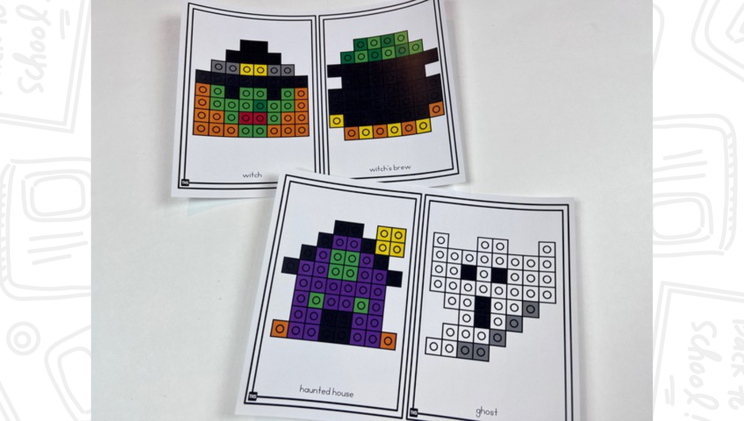 Build It Up! October Pattern Block and Counting Cube Mats