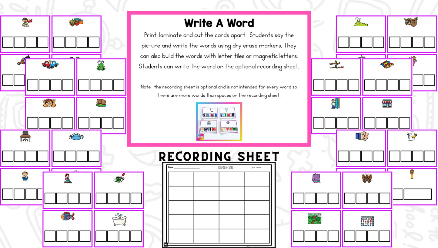 See It Say It Spell It Blends & Digraphs Phonics & Phonemic Awareness Activities