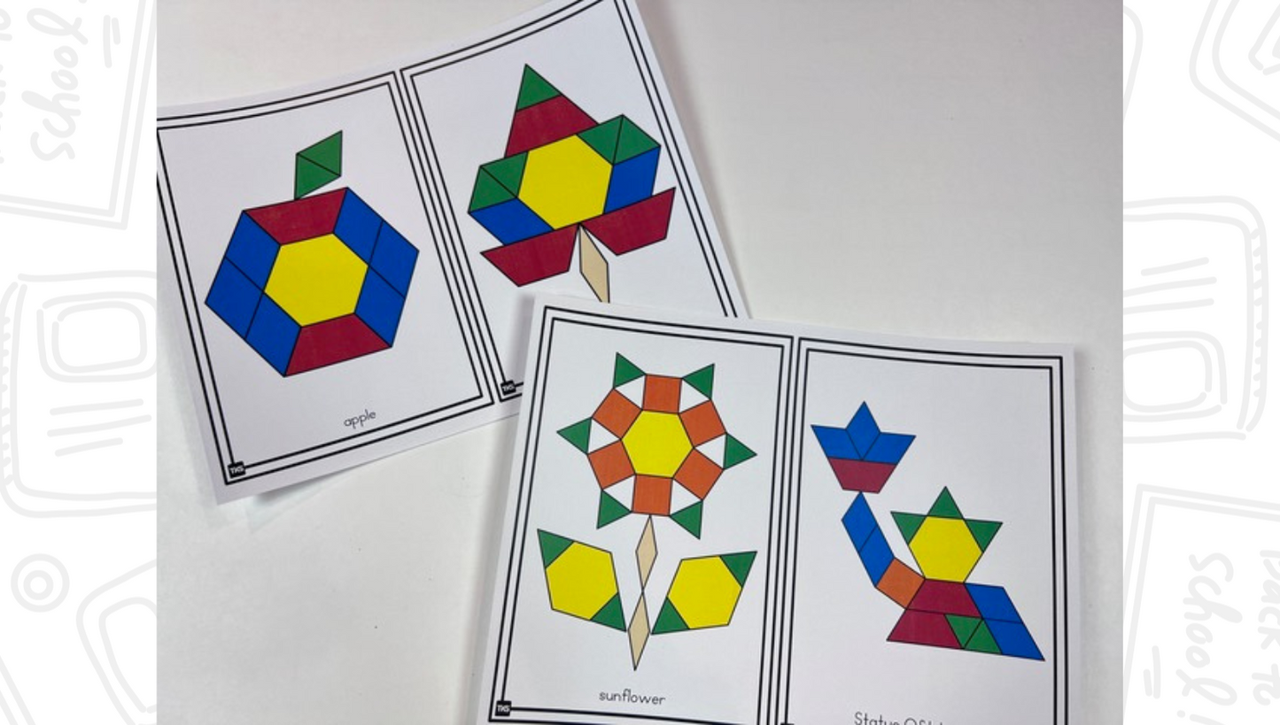 Build It Up! September Pattern Block & Counting Cube Mats