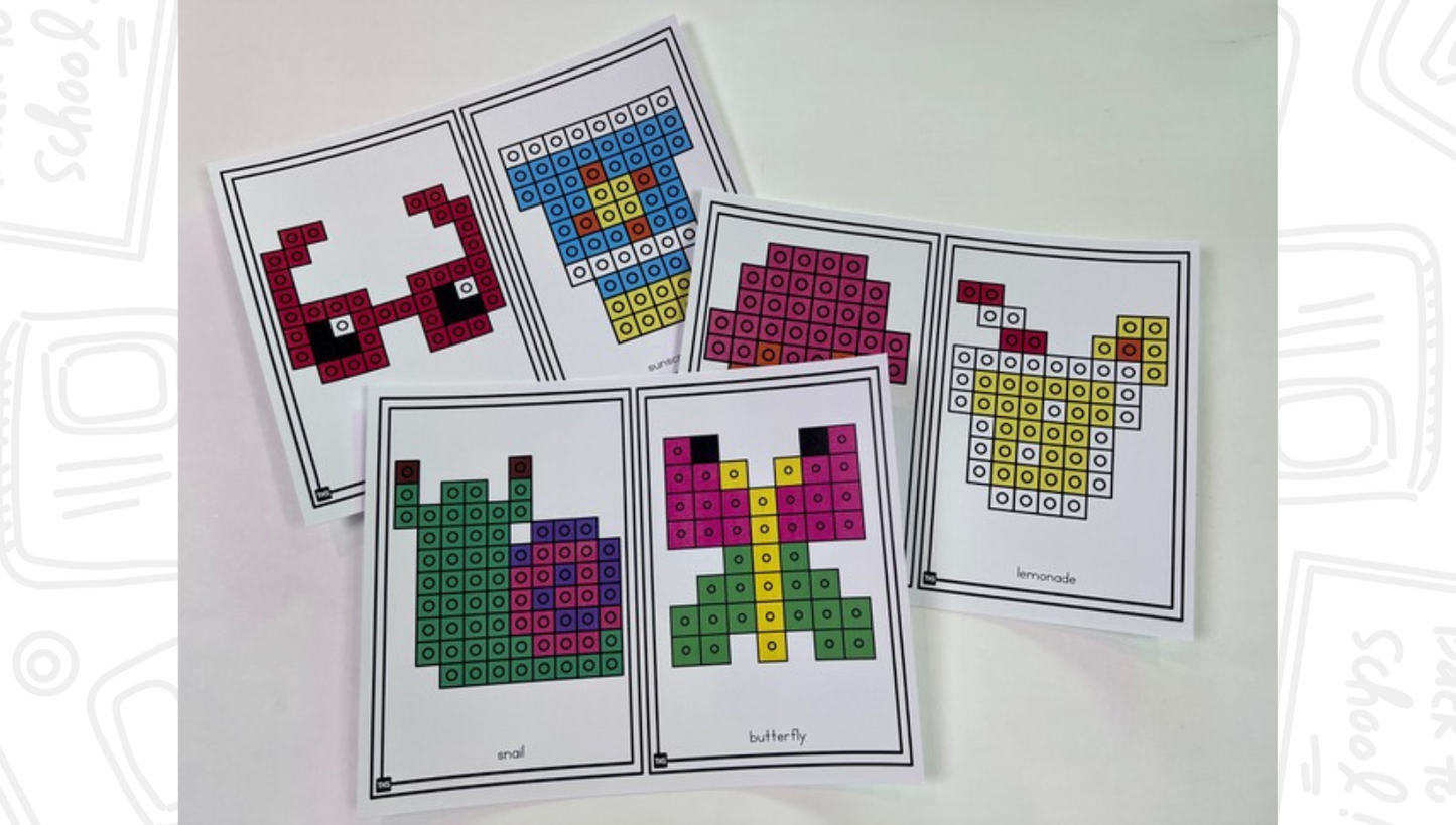 Build It Up! May Pattern Block & Counting Cube Mats
