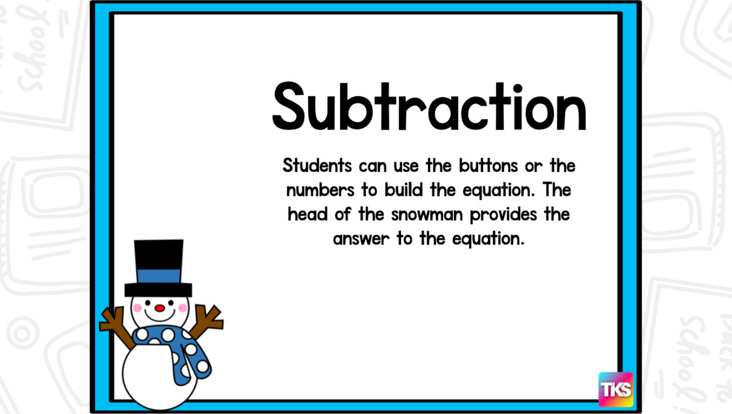 Snowman Math Stack - Add & Subtract