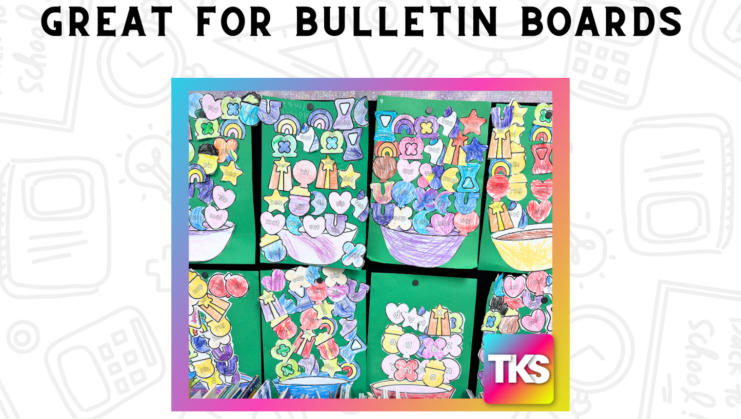 Lucky Charms Sight Words, CVC Words, & Letters Phonics Project