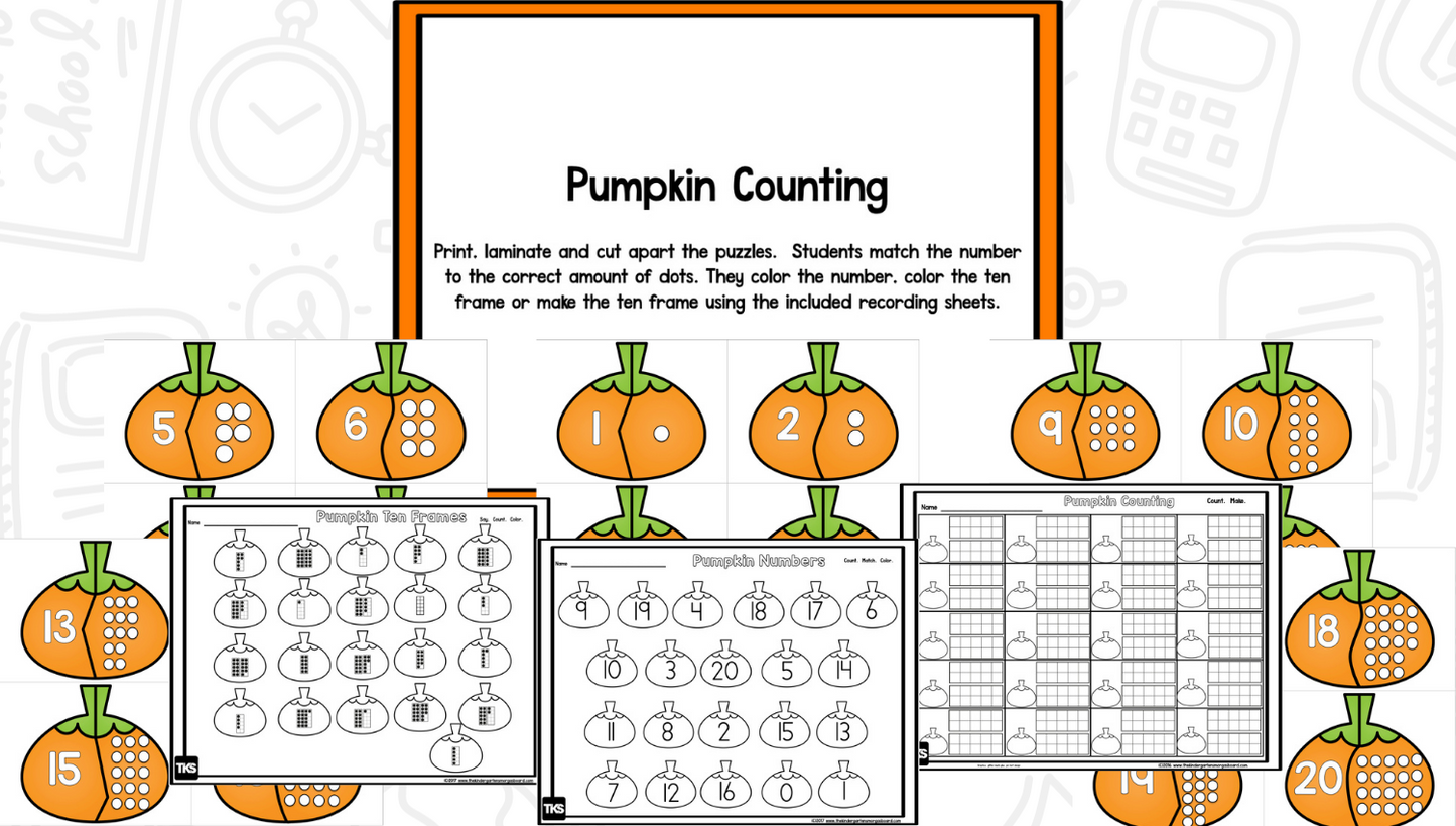 Pumpkin Math And Literacy Centers: Fall Activities