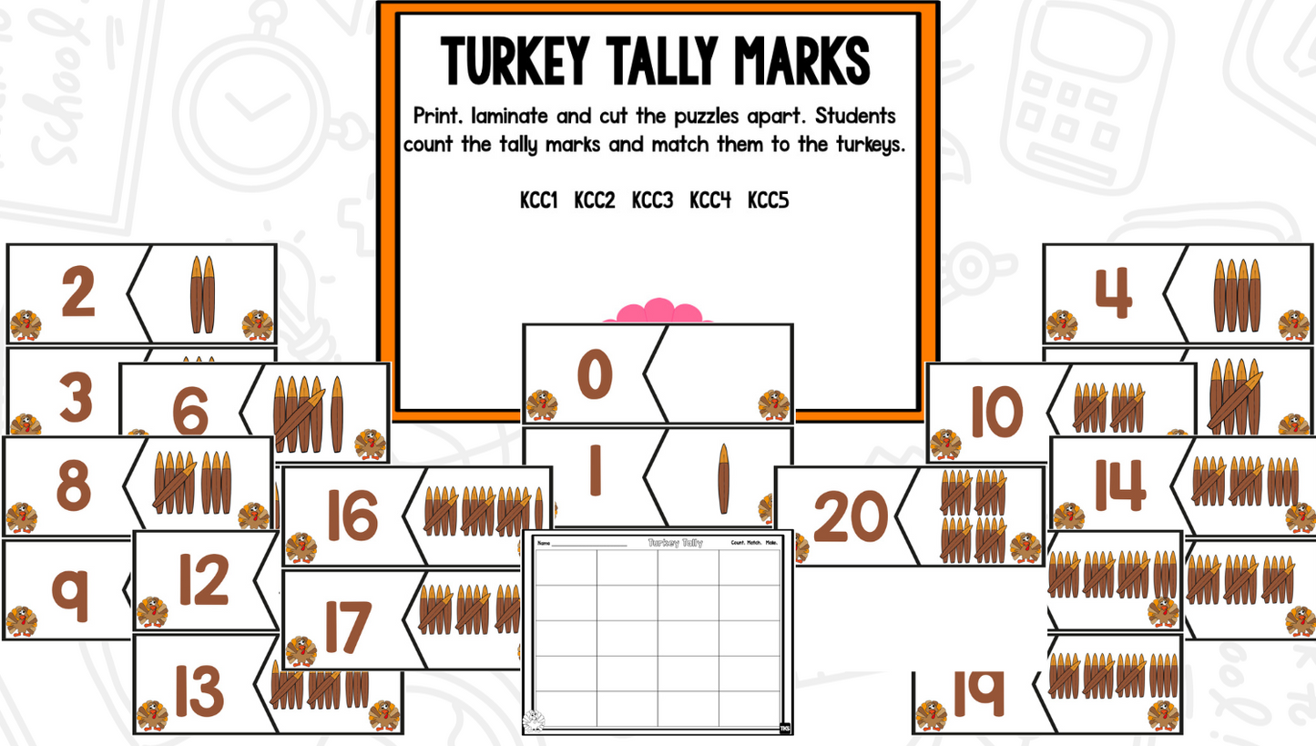 Thanksgiving Math and Literacy Centers