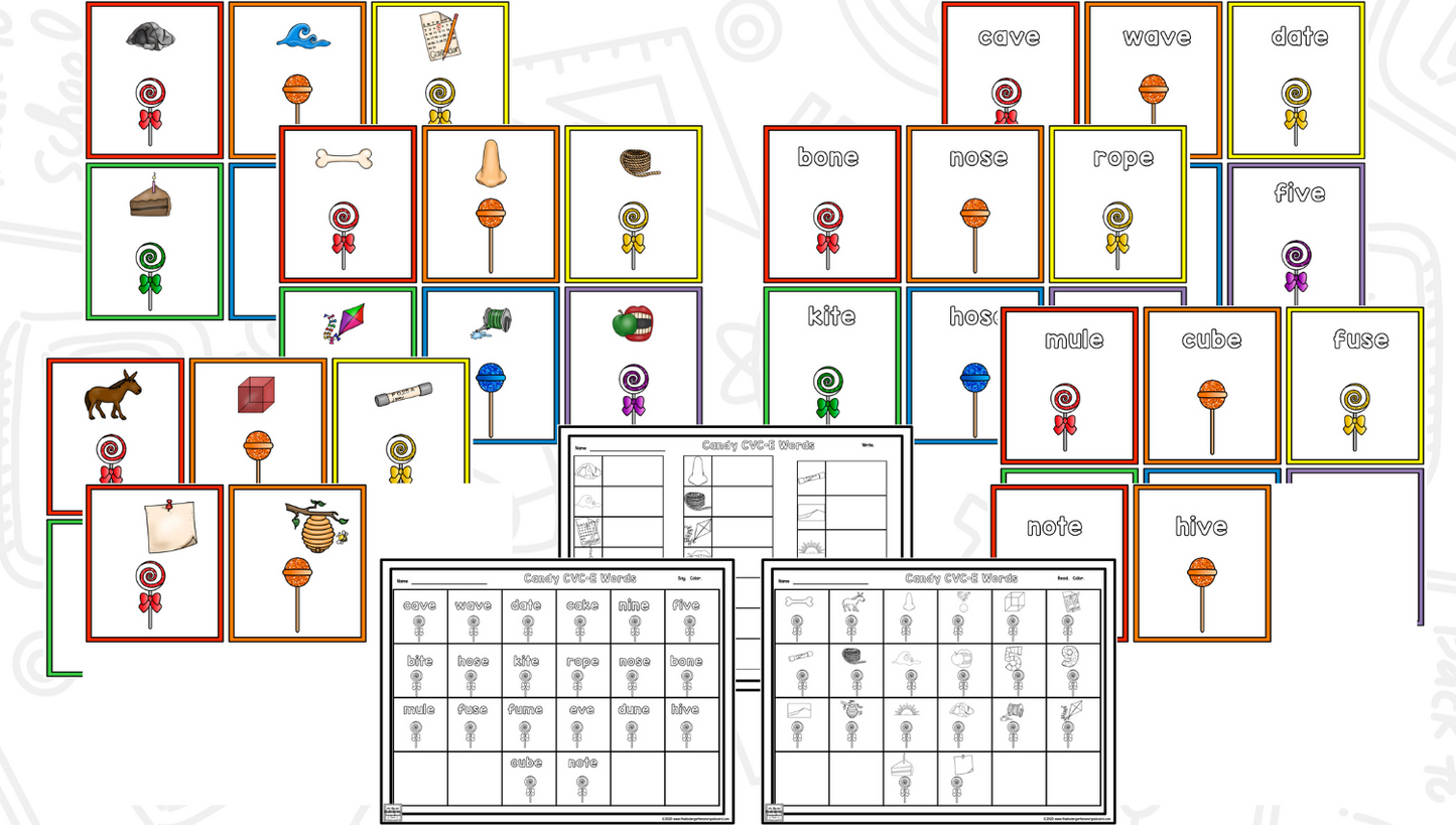 Candy Land Math & Literacy Centers