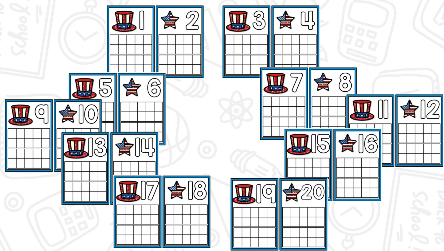 Fall Ten Frame Cards