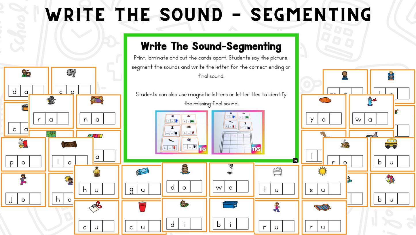 See It! Say it! Spell It! Ending Sounds Phonics