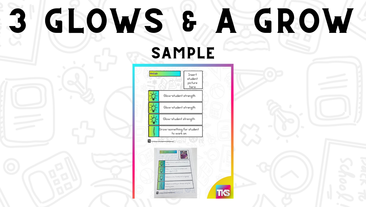 Parent Teacher Conference Forms: Editable Forms