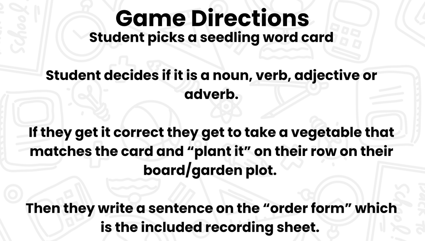 Fix It Up! Farmer Fox's Parts of Speech Garden Grammar & Writing