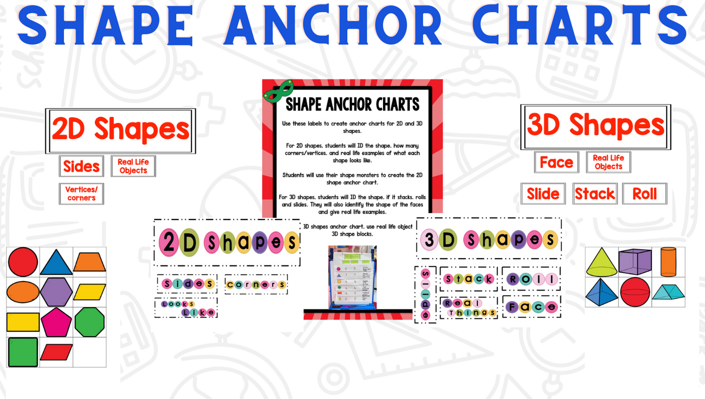 Shapes Bootcamp: A 2D and 3D Shapes Unit (Superhero Theme)