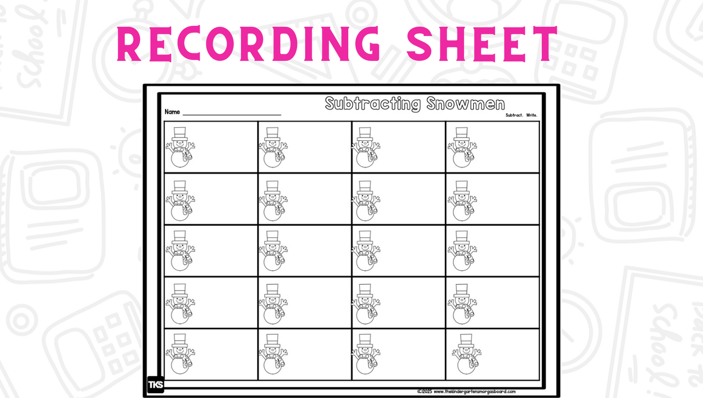 Snowman Math Stack - Add & Subtract