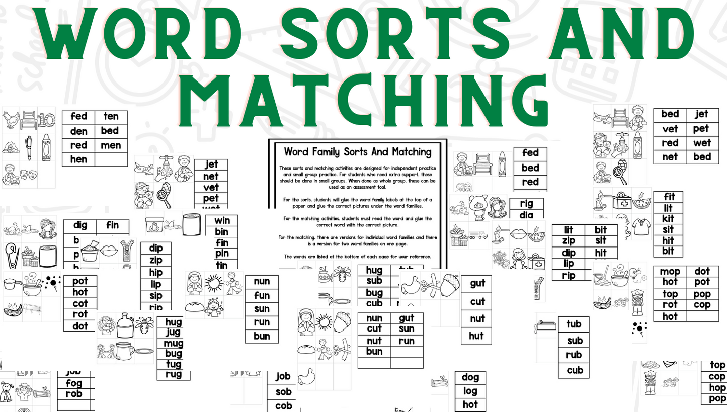 Word Family Bootcamp (No Theme)