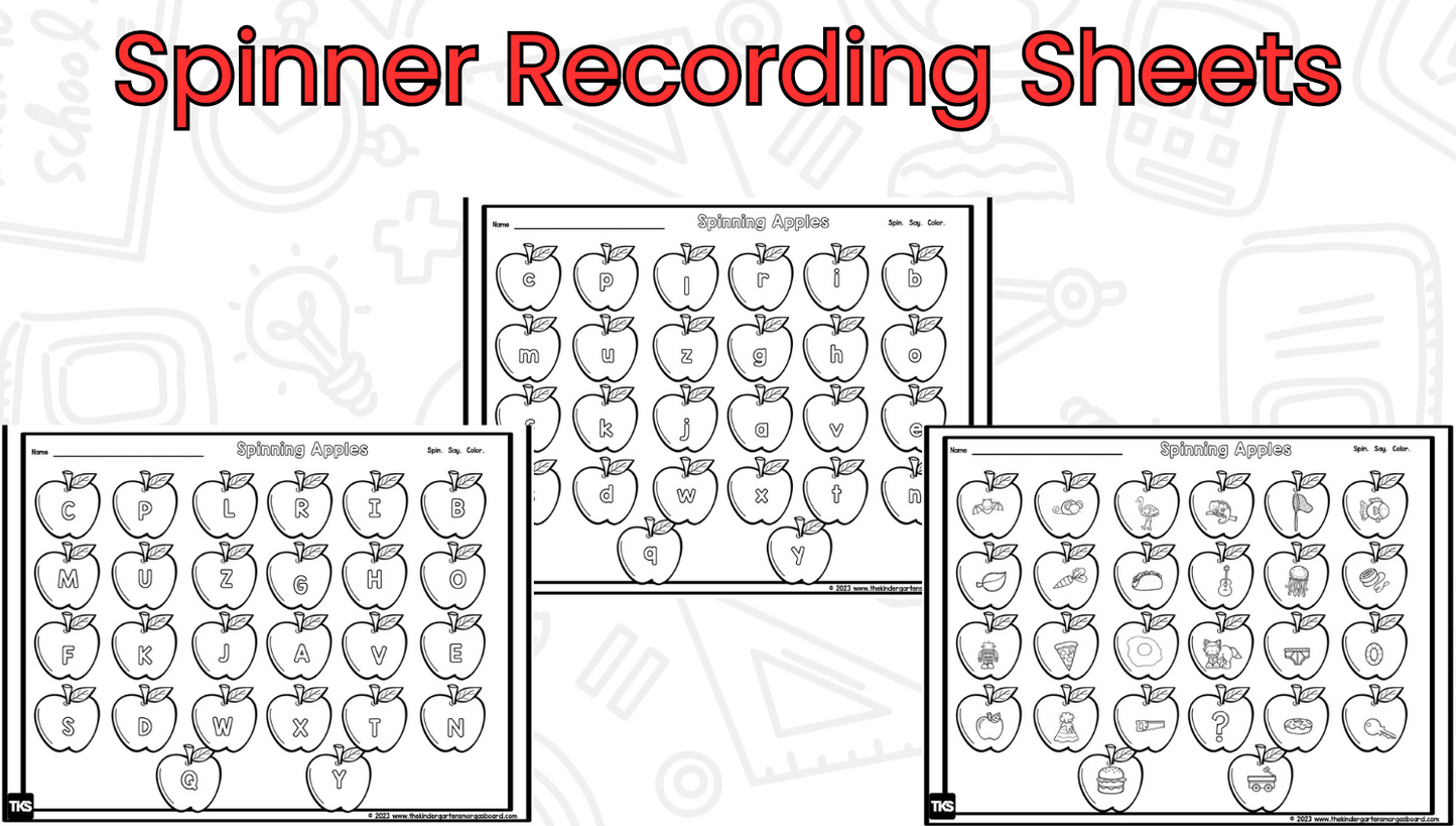 Apples: Apple Letters & Sounds Puzzles & Spinners