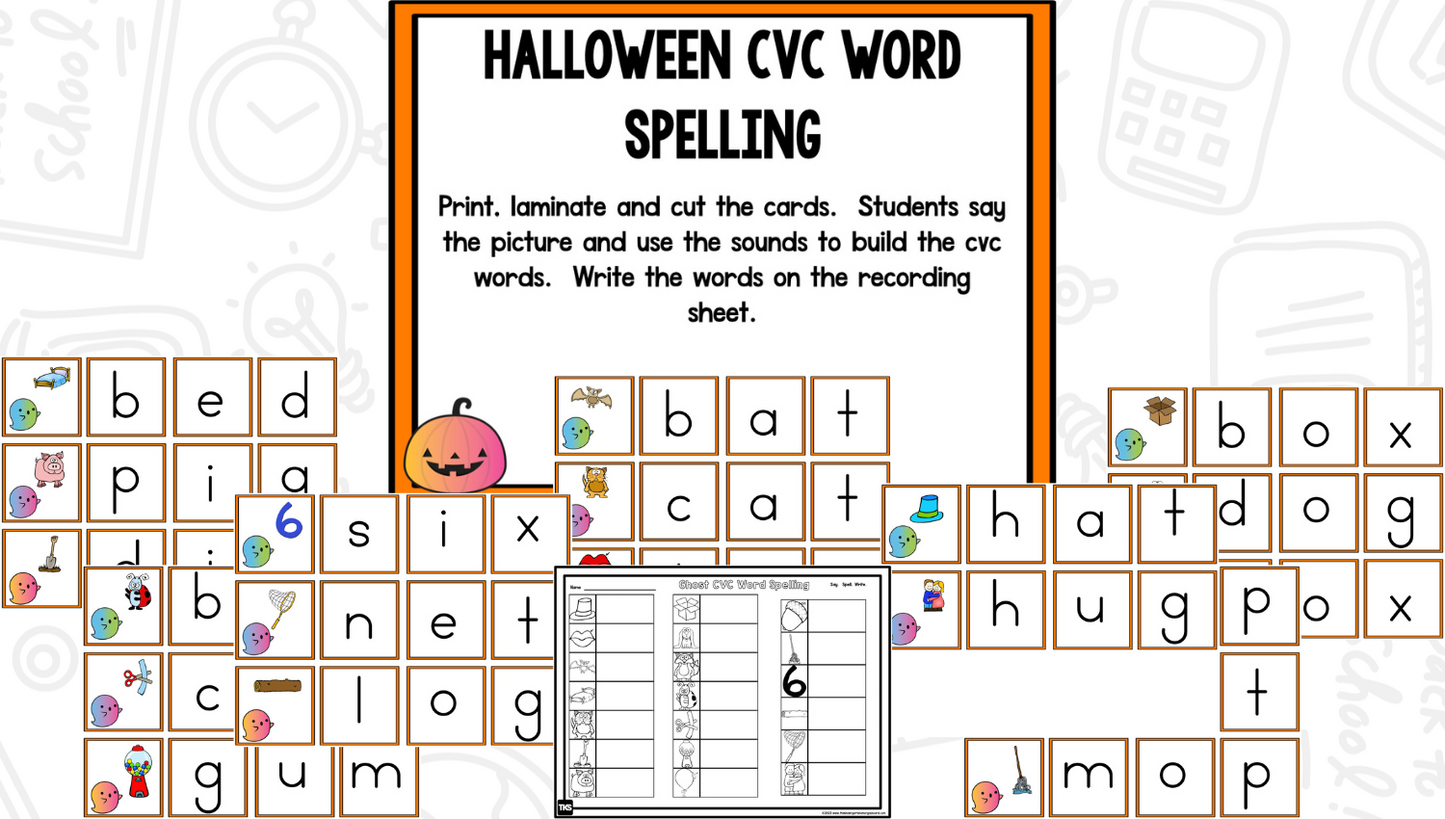 October Centers for Kindergarten | 13 Halloween Math & Literacy Games
