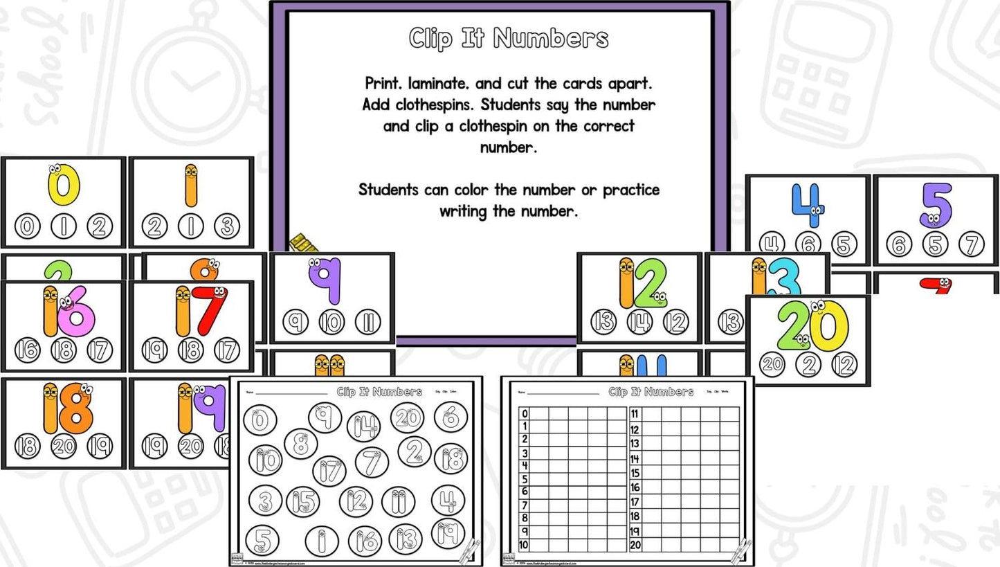 Clip It! Learn It! Math and Literacy Centers