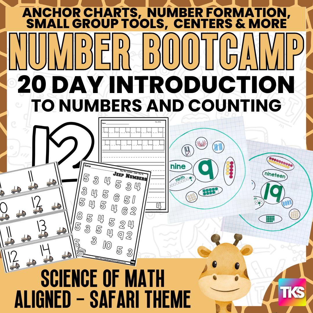Number Bootcamp: Numbers and Counting 1-20 (Safari Theme)