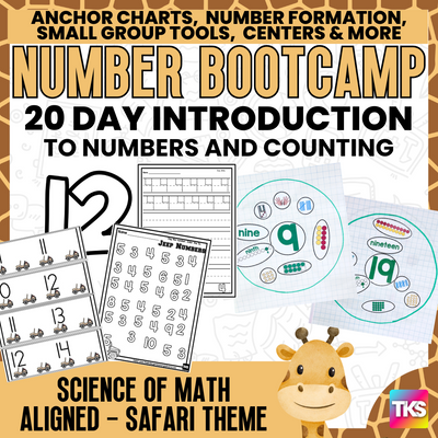 Number Bootcamp: Numbers and Counting 1-20 (Safari Theme)